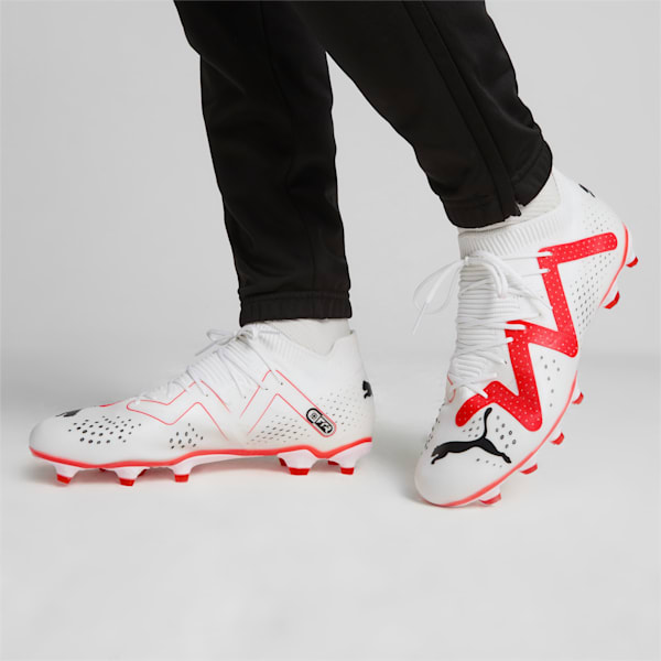 FUTURE MATCH FG/AG Men's Football Boots, PUMA White-PUMA Black-Fire Orchid, extralarge-GBR