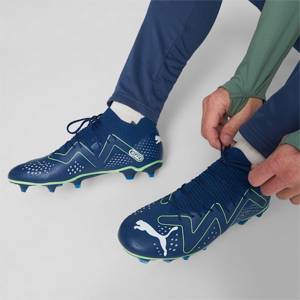 FUTURE MATCH FG/AG Men's Football Boots, Persian Blue-PUMA White-Pro Green, extralarge-GBR