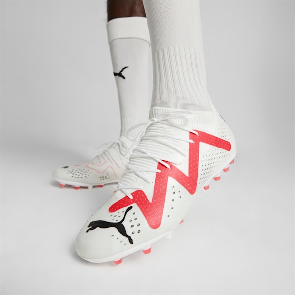 FUTURE MATCH MG Men's Football Boots, PUMA White-PUMA Black-Fire Orchid, extralarge-GBR
