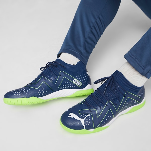 Tacos de fútbol FUTURE MATCH IT para hombre, Persian Blue-PUMA White-Pro Green, extralarge
