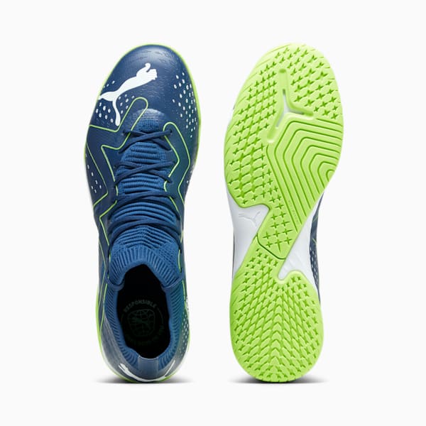 Tacos de fútbol FUTURE MATCH IT para hombre, Persian Blue-PUMA White-Pro Green, extralarge