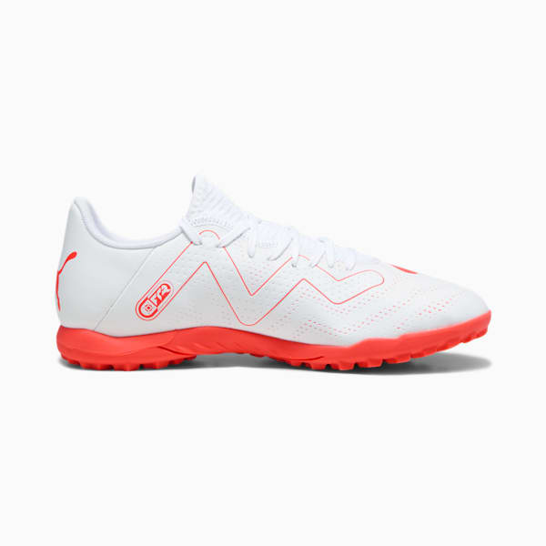 FUTURE PLAY TT Men's Football Boots, PUMA White-Fire Orchid, extralarge-IND