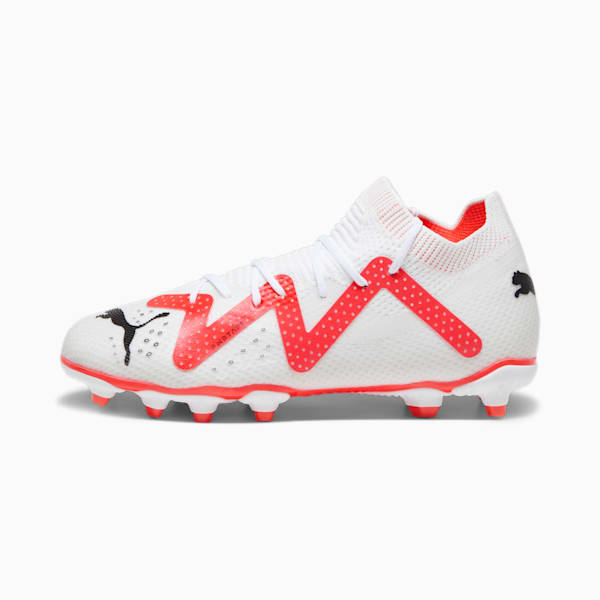 FUTURE PRO FG/AG Youth Football Boots, PUMA White-PUMA Black-Fire Orchid, extralarge-GBR