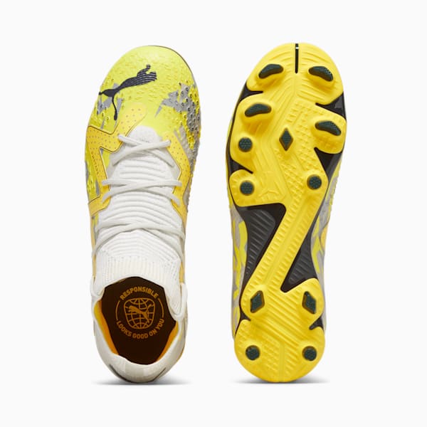 FUTURE PRO FG/AG Big Kids' Soccer Cleats, Sedate Gray-Asphalt-Yellow Blaze, extralarge
