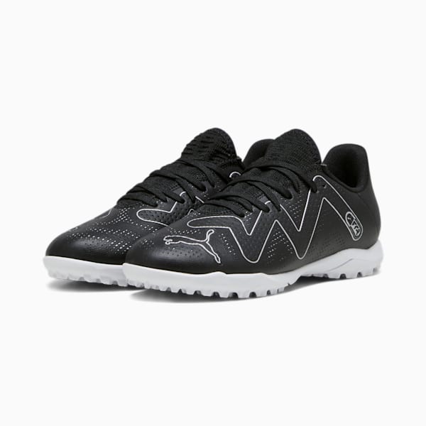FUTURE PLAY TT Youth Football Boots, PUMA Black-PUMA Silver, extralarge-GBR