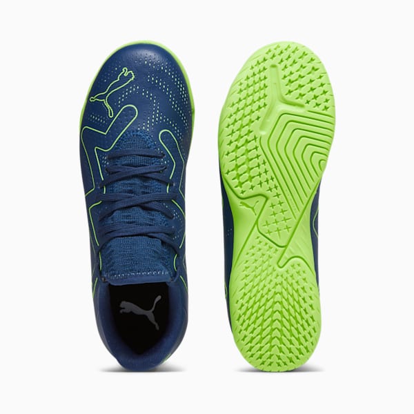 FUTURE PLAY IT Big Kids' Soccer Cleats, Persian Blue-Pro Green, extralarge