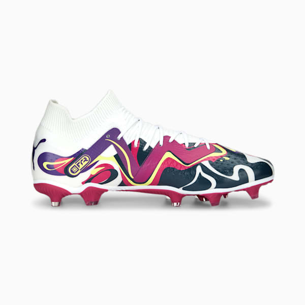FUTURE Match Create FG/AG Football Boots, PUMA White-Fluro Yellow Pes-Team Violet-Orchid Shadow