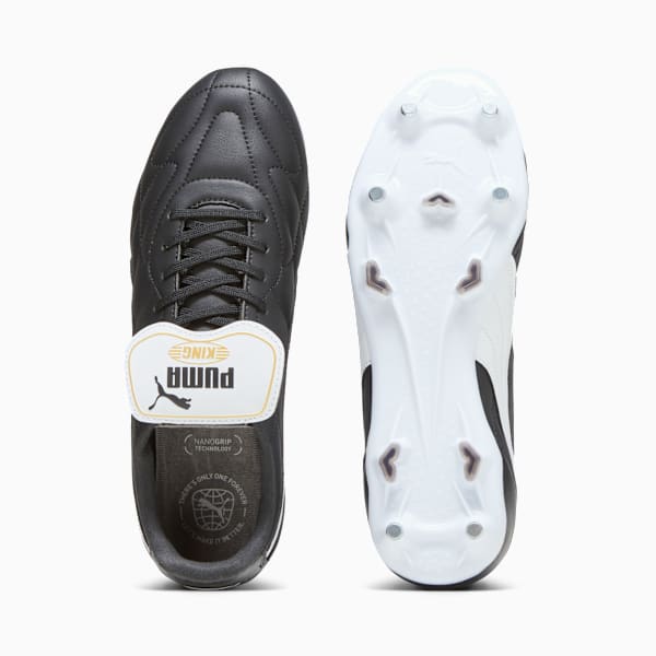 KING TOP MxSG Football Boots Unisex, PUMA Black-PUMA White-PUMA Gold, extralarge