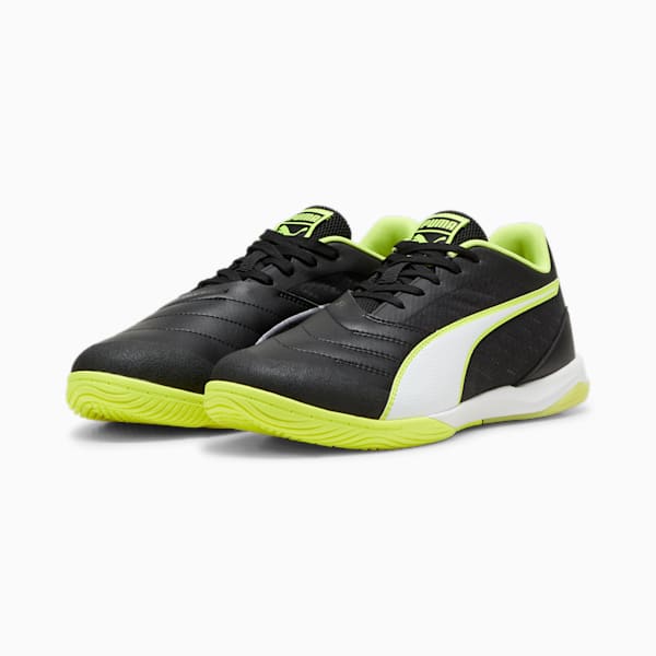 メンズ イベロ IV IT サッカー トレーニングシューズ, PUMA Black-PUMA White-Electric Lime, extralarge-JPN