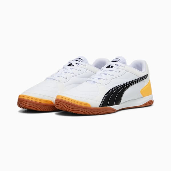 メンズ プレッシング IV IT サッカー トレーニングシューズ, PUMA White-PUMA Black-Sun Stream, extralarge-JPN