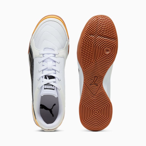 メンズ プレッシング IV IT サッカー トレーニングシューズ, PUMA White-PUMA Black-Sun Stream, extralarge-JPN