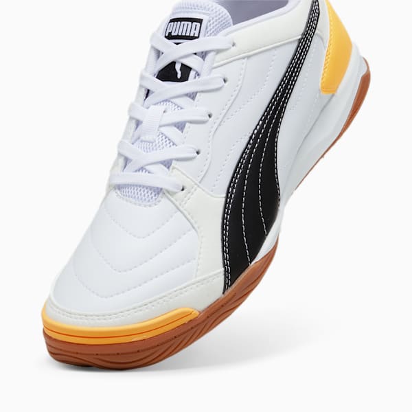 メンズ プレッシング IV IT サッカー トレーニングシューズ, PUMA White-PUMA Black-Sun Stream, extralarge-JPN