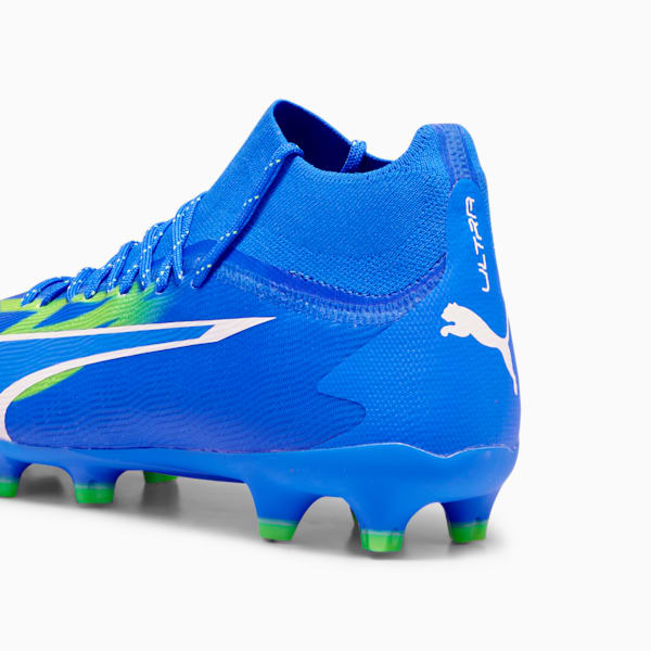 Tacos de fútbol ULTRA PRO FG/AG para hombre, Ultra Blue-PUMA White-Pro Green, extralarge