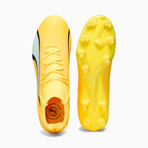 ULTRA PRO FG/AG Men's Soccer Cleats, Yellow Blaze-PUMA White-PUMA Black, extralarge