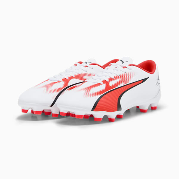 ULTRA PLAY FG/AG Men's Football Boots, PUMA White-PUMA Black-Fire Orchid, extralarge-GBR