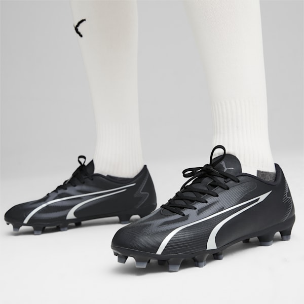 ULTRA PLAY FG/AG Men's Soccer Cleats, PUMA Black-Asphalt, extralarge