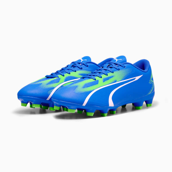 Tenis de fútbol ULTRA PLAY FG/AG para hombre, Ultra Blue-PUMA White-Pro Green, extralarge