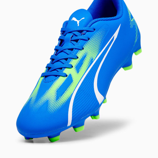 Tenis de fútbol ULTRA PLAY FG/AG para hombre, Ultra Blue-PUMA White-Pro Green, extralarge