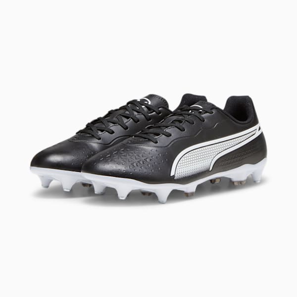 KING MATCH MxSG Football Boots, PUMA Black-PUMA White, extralarge-GBR