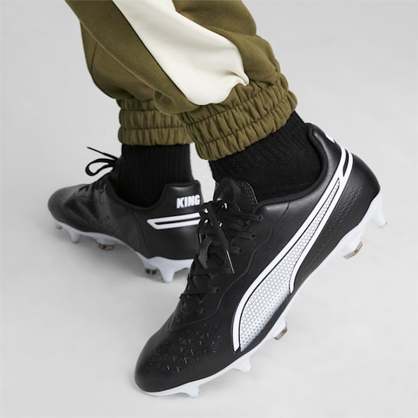 KING MATCH MxSG Football Boots, PUMA Black-PUMA White, extralarge-GBR
