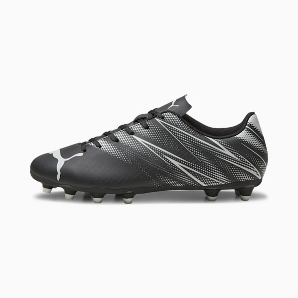 Tacos de futbol ATTACANTO FG/AG, PUMA Black-Silver Mist, extralarge