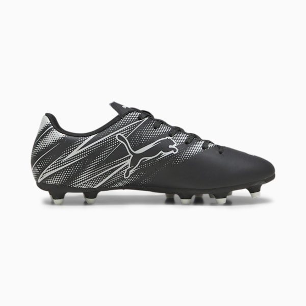 ATTACANTO Firm Ground/Artificial Ground Men's Soccer Cleats, PUMA Black-Silver Mist, extralarge