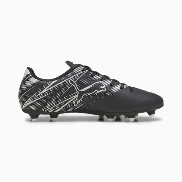 Tacos de fútbol ATTACANTO FG/AG, PUMA Black-Silver Mist, extralarge