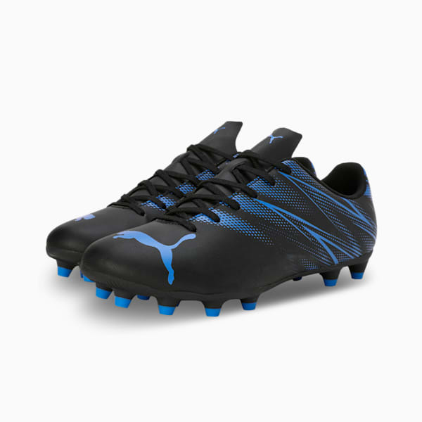 ATTACANTO FG/AG Men's Lightweight Football Boots, PUMA Black-Bluemazing, extralarge-IND