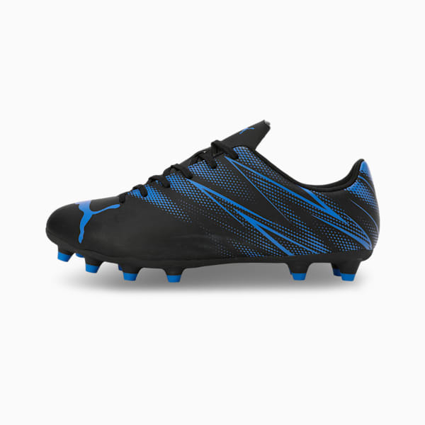 ATTACANTO FG/AG Men's Lightweight Football Boots, PUMA Black-Bluemazing, extralarge-IND