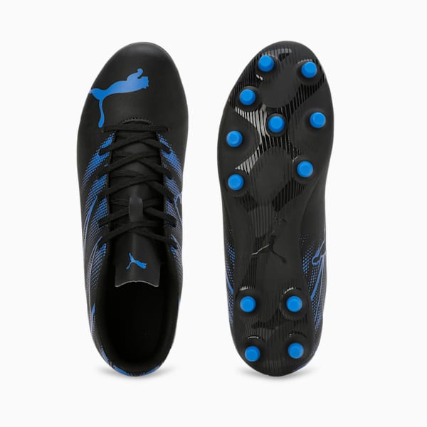 ATTACANTO FG/AG Men's Lightweight Football Boots, PUMA Black-Bluemazing, extralarge-IND