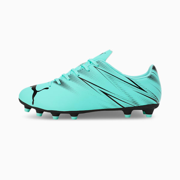 ATTACANTO FG/AG Men's Lightweight Football Boots, Electric Peppermint-PUMA Black, extralarge-IND