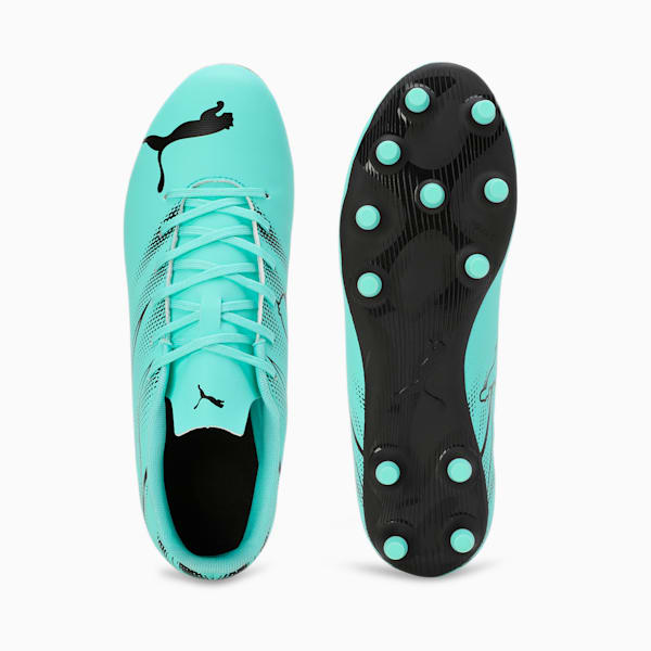 ATTACANTO FG/AG Men's Lightweight Football Boots, Electric Peppermint-PUMA Black, extralarge-IND