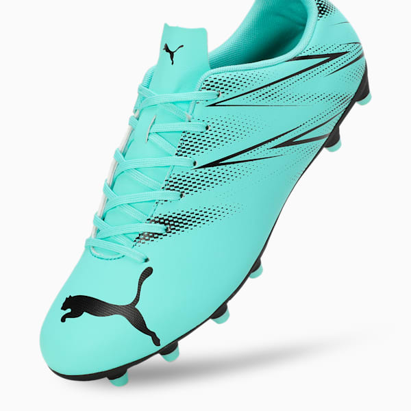 ATTACANTO FG/AG Men's Lightweight Football Boots, Electric Peppermint-PUMA Black, extralarge-IND
