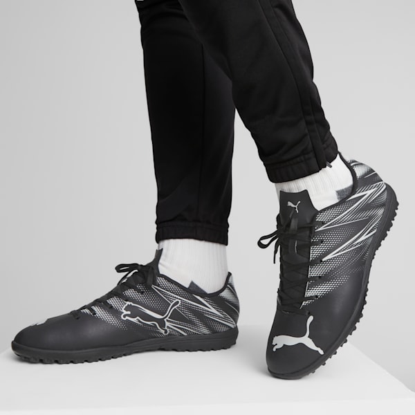 Tacos de futbol ATTACANTO TT, PUMA Black-Silver Mist, extralarge