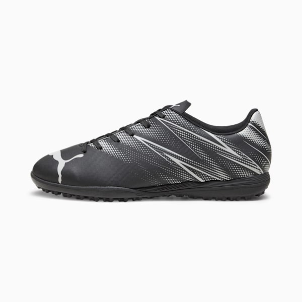 ATTACANTO TT Men's Soccer Cleats, PUMA Black-Silver Mist, extralarge