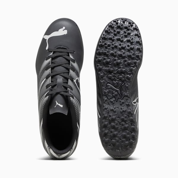 ATTACANTO TT Men's Soccer Cleats, PUMA Black-Silver Mist, extralarge