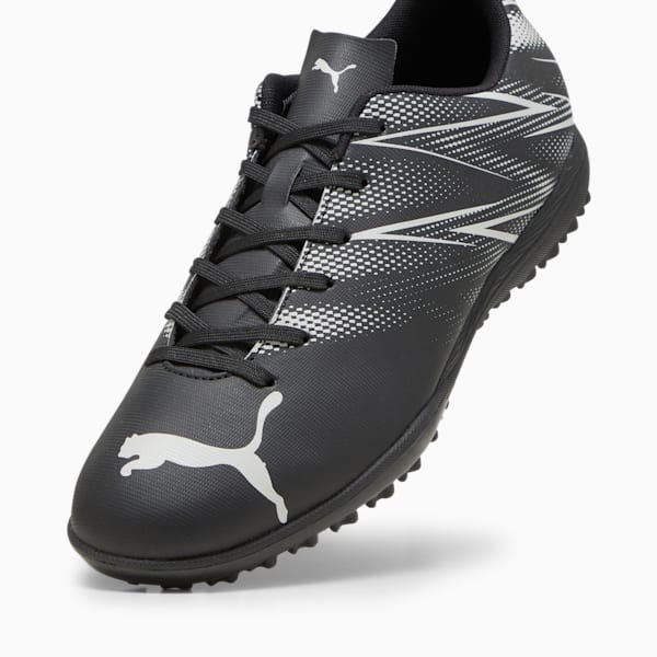 ATTACANTO TT Men's Soccer Cleats, PUMA Black-Silver Mist, extralarge