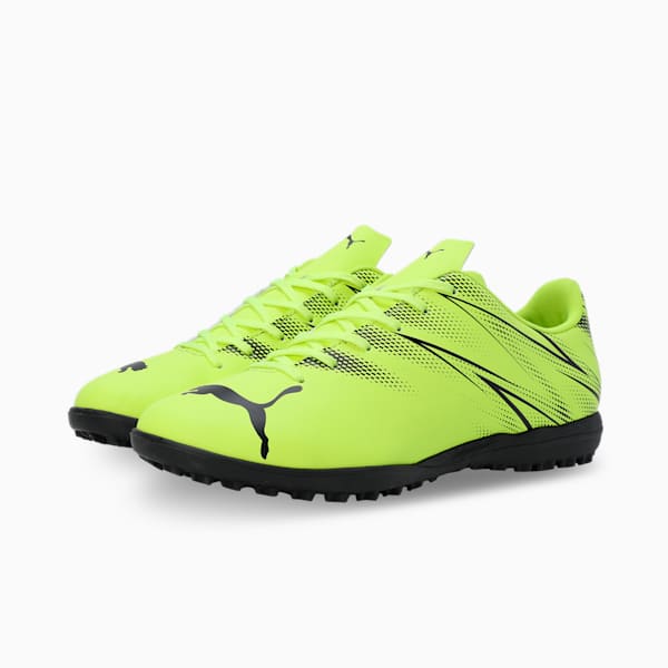 ATTACANTO TT Men's Football Boots, Electric Lime-PUMA Black, extralarge-IND