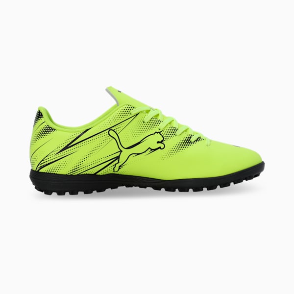 ATTACANTO TT Men's Football Boots, Electric Lime-PUMA Black, extralarge-IND