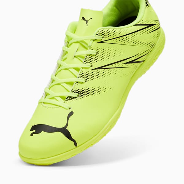 ATTACANTO Men's Indoor Court Shoes, Electric Lime-PUMA Black, extralarge-IDN