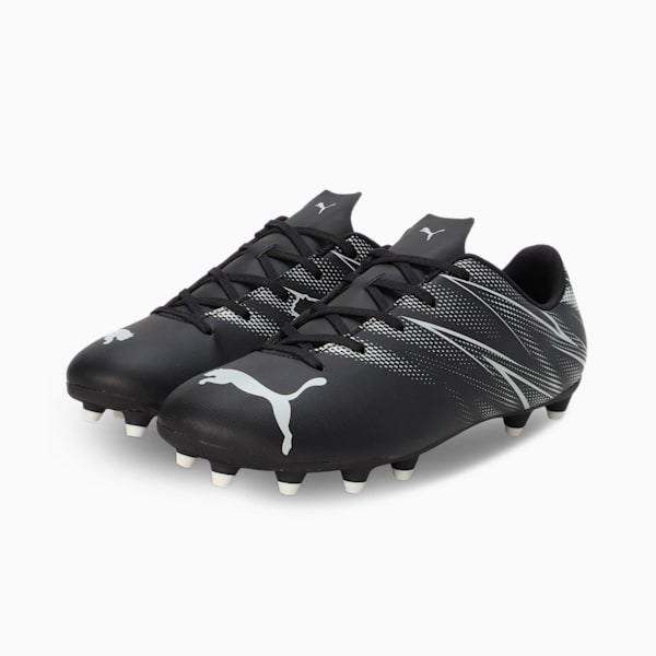 ATTACANTO FG/AG Youth Football Boots, PUMA Black-Silver Mist, extralarge-IND