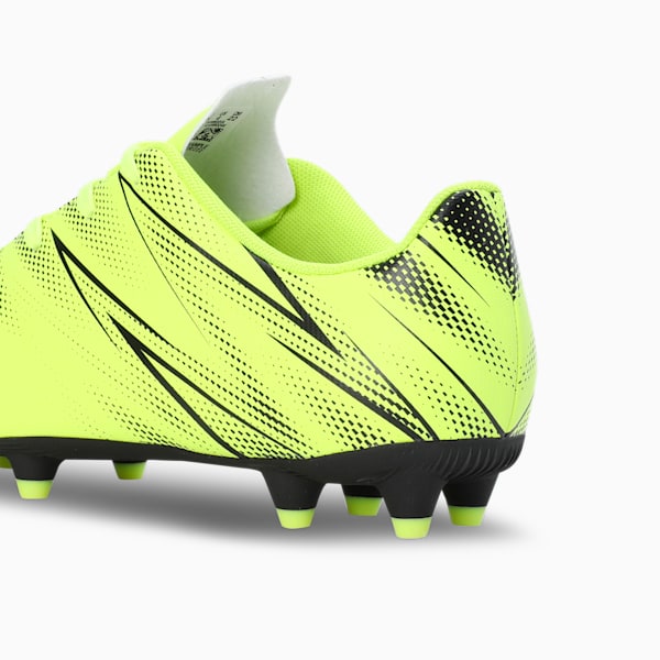 ATTACANTO FG/AG Youth Football Boots, Electric Lime-PUMA Black, extralarge-IND