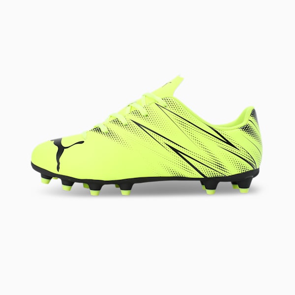 ATTACANTO FG/AG Youth Football Boots, Electric Lime-PUMA Black, extralarge-IND