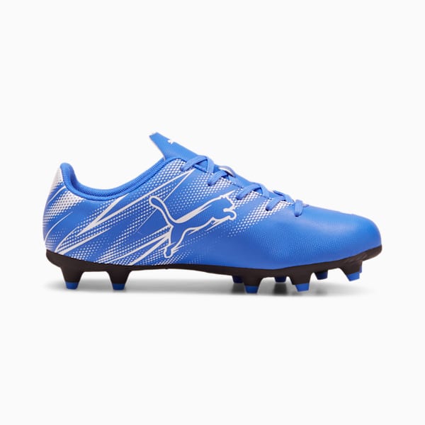 ATTACANTO Firm Ground/Artifical Ground Kids' Soccer Cleats, Bluemazing-PUMA White, extralarge