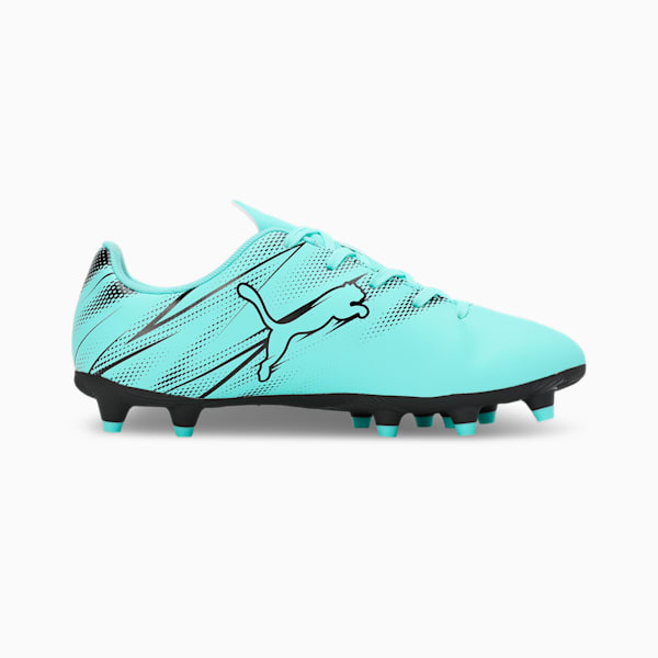 ATTACANTO FG/AG Youth Football Boots, Electric Peppermint-PUMA Black, extralarge-IND