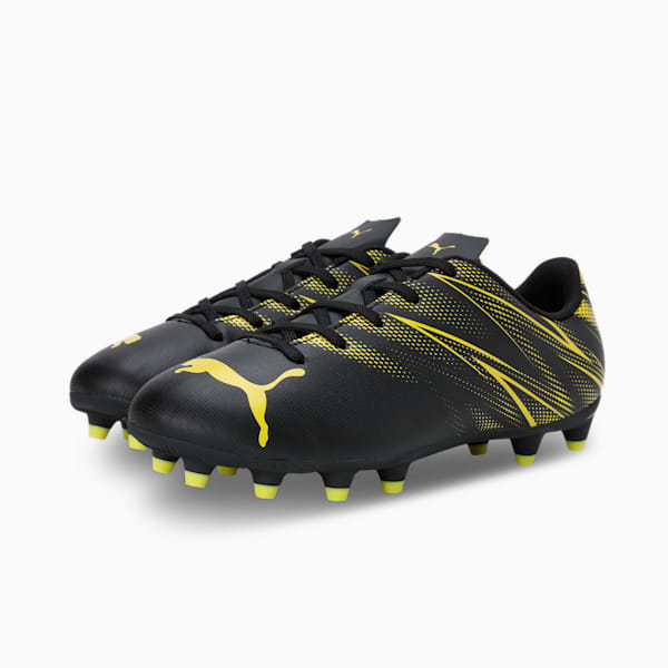 ATTACANTO FG/AG Youth Football Boots, PUMA Black-Yellow Blaze, extralarge-IND