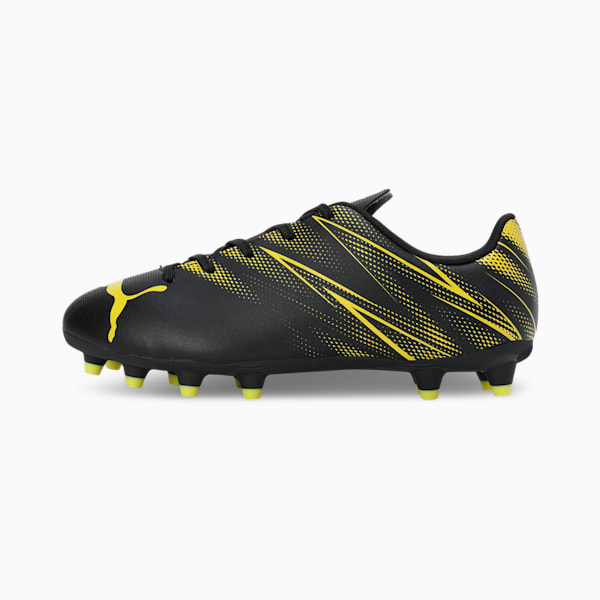 ATTACANTO FG/AG Youth Football Boots, PUMA Black-Yellow Blaze, extralarge-IND