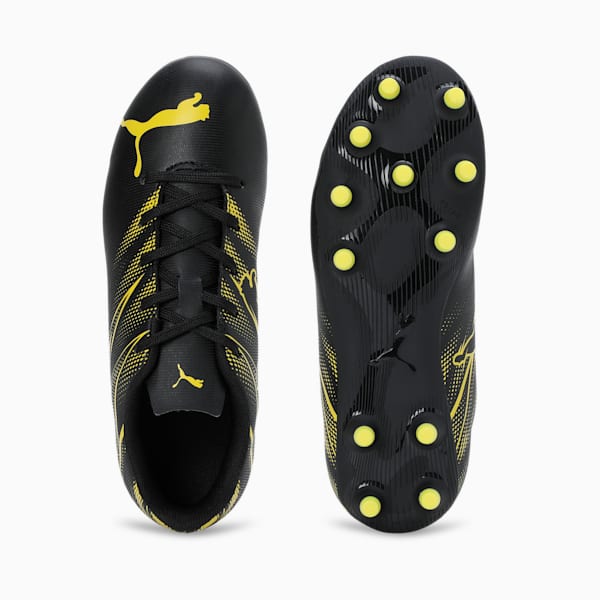 ATTACANTO FG/AG Youth Football Boots, PUMA Black-Yellow Blaze, extralarge-IND
