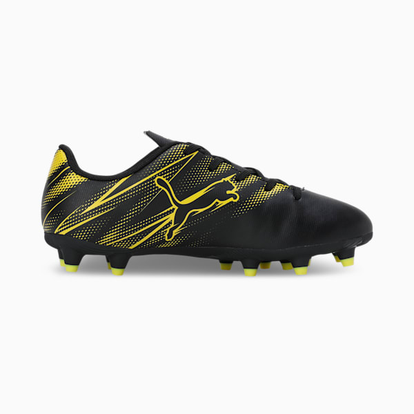 ATTACANTO FG/AG Youth Football Boots, PUMA Black-Yellow Blaze, extralarge-IND