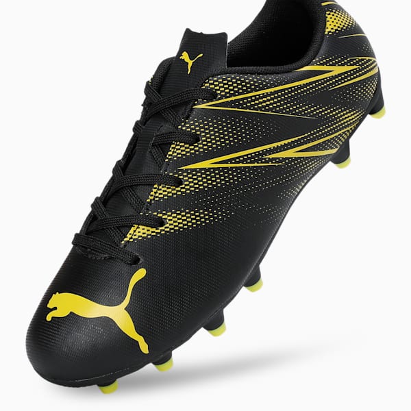 ATTACANTO FG/AG Youth Football Boots, PUMA Black-Yellow Blaze, extralarge-IND